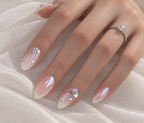 Blush Veil press-on nails, second angle