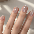 Glass Nude press-on nails