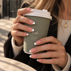 Nude Glow press-on nails detail